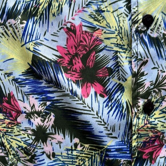 One Resolution Clothing Hawaiian Tropical Button Up Sz. M - Picture 6 of 10